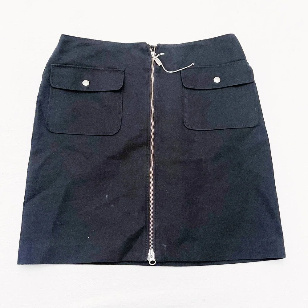 Michael Kors Black Zippered Front Pencil Skirt SZ6